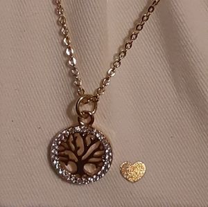TREE OF LIFE NECKLACE (GP) and accompanied pouch ♥︎